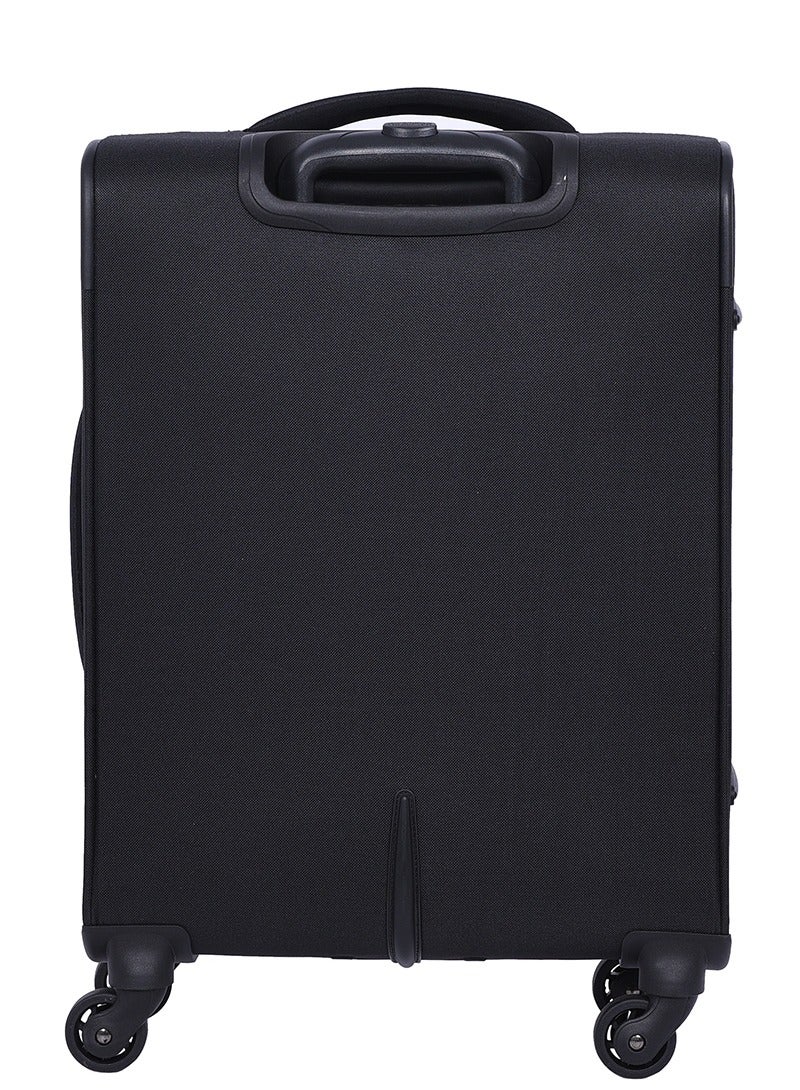 AMERICAN TOURISTER Marina Suitcase, Cabin Size 57 cm, 4 Spinner Wheels, Soft Top, 100% Polyester, Black|Inner Mesh Zippered Pocket|Expandable|TSA Lock|Voluminous Front Pocket - 3 Years International Warranty - Image 5